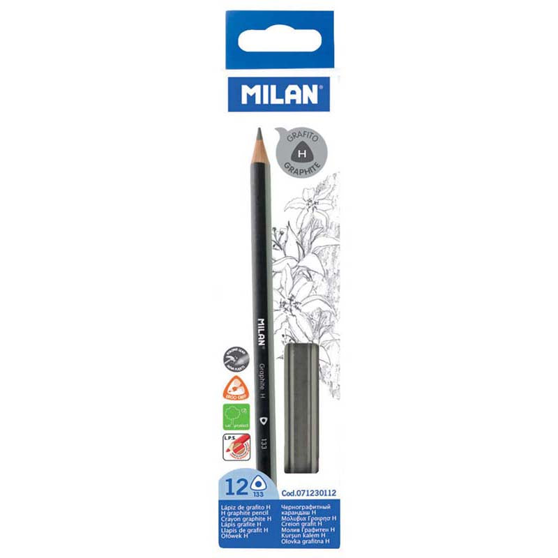 Milan Graphite Pencils H Pack 12 Triangular - Cafe Supply