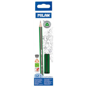 Milan Graphite Pencils B Pack 12 Triangular - Cafe Supply