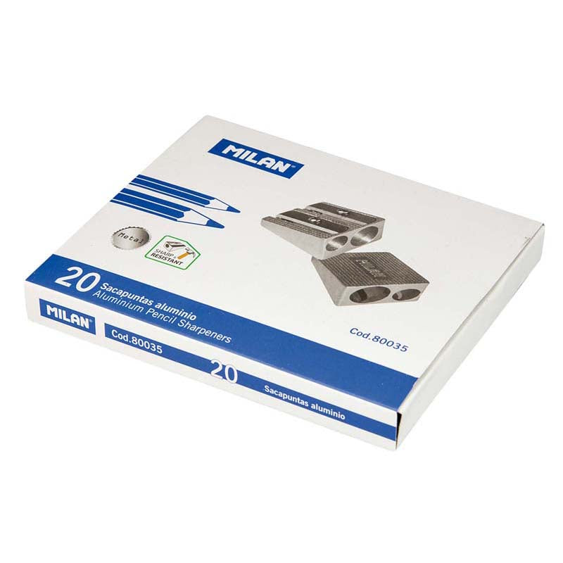 Milan Pencil Sharpener Aluminium Double Hole - Cafe Supply