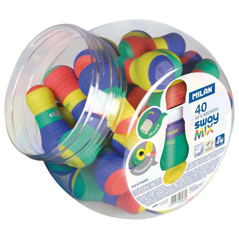 Milan Mix Range Sway Eraser & Sharpener - Cafe Supply