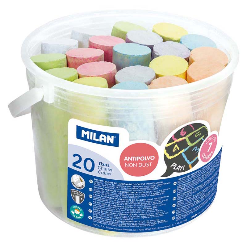 Milan Non Dust Maxi Chalk Bucket 20 - Cafe Supply