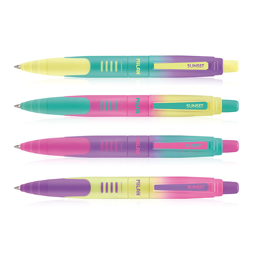 Milan Sunset Range Ballpoint Pen Blue Ink - Cafe Supply