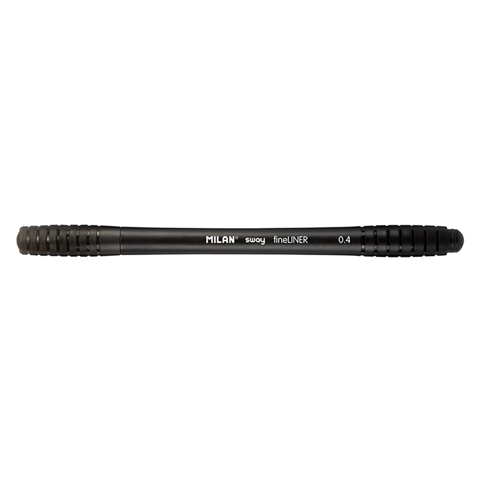 Milan Sway Fine Liner Fibre Tip Marker 0.4mm Tip Black - Cafe Supply