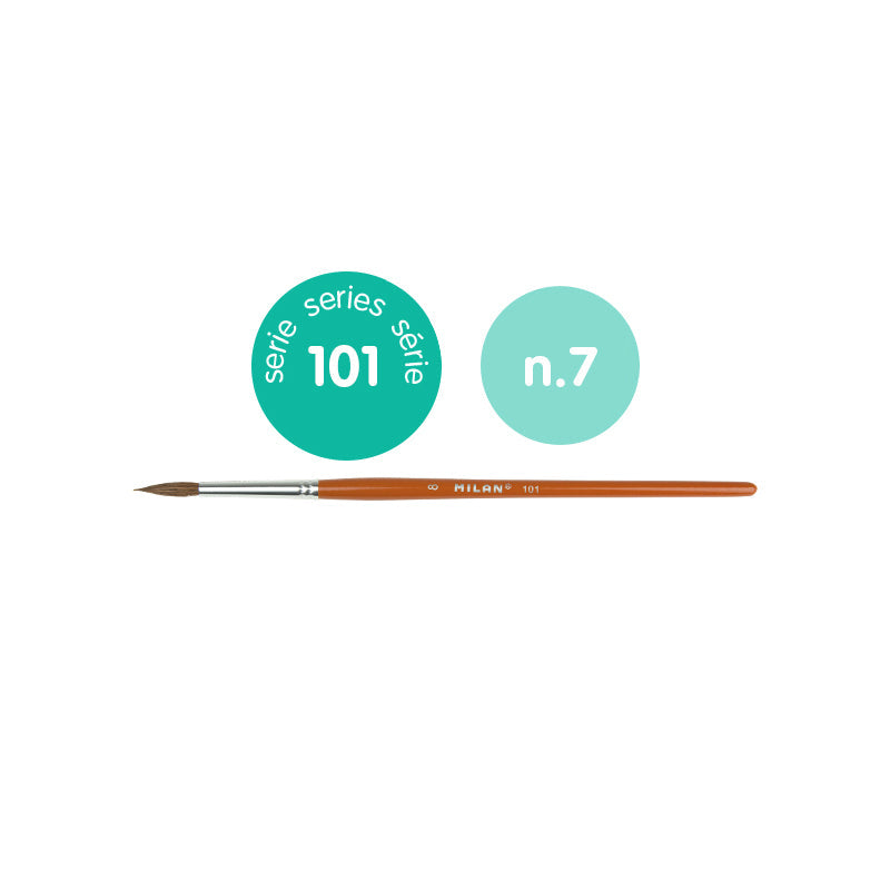 Milan School Brush 101 Series Round Size 7 - Cafe Supply