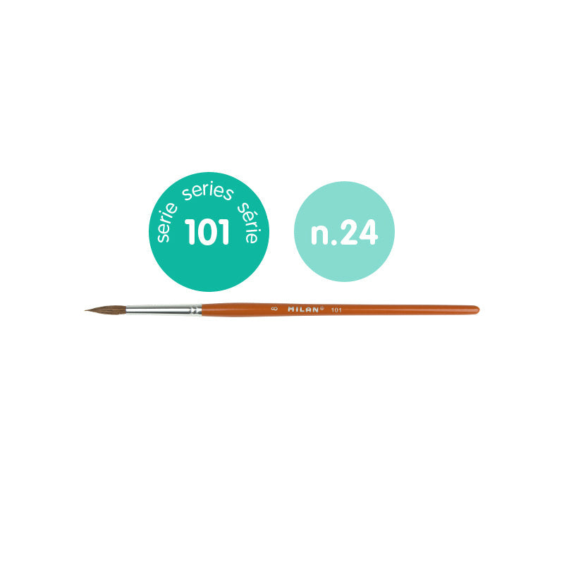 Milan School Brush 101 Series Round Size 24 - Cafe Supply