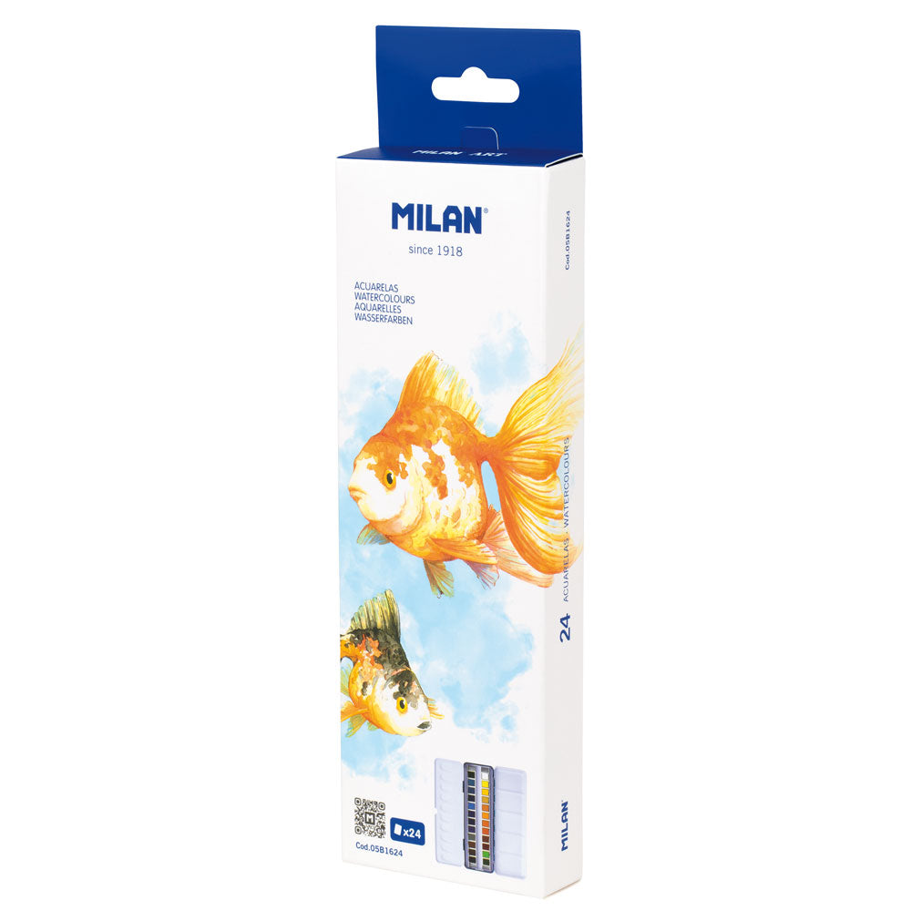 Milan Watercolour Paint Set 24 colour - Cafe Supply