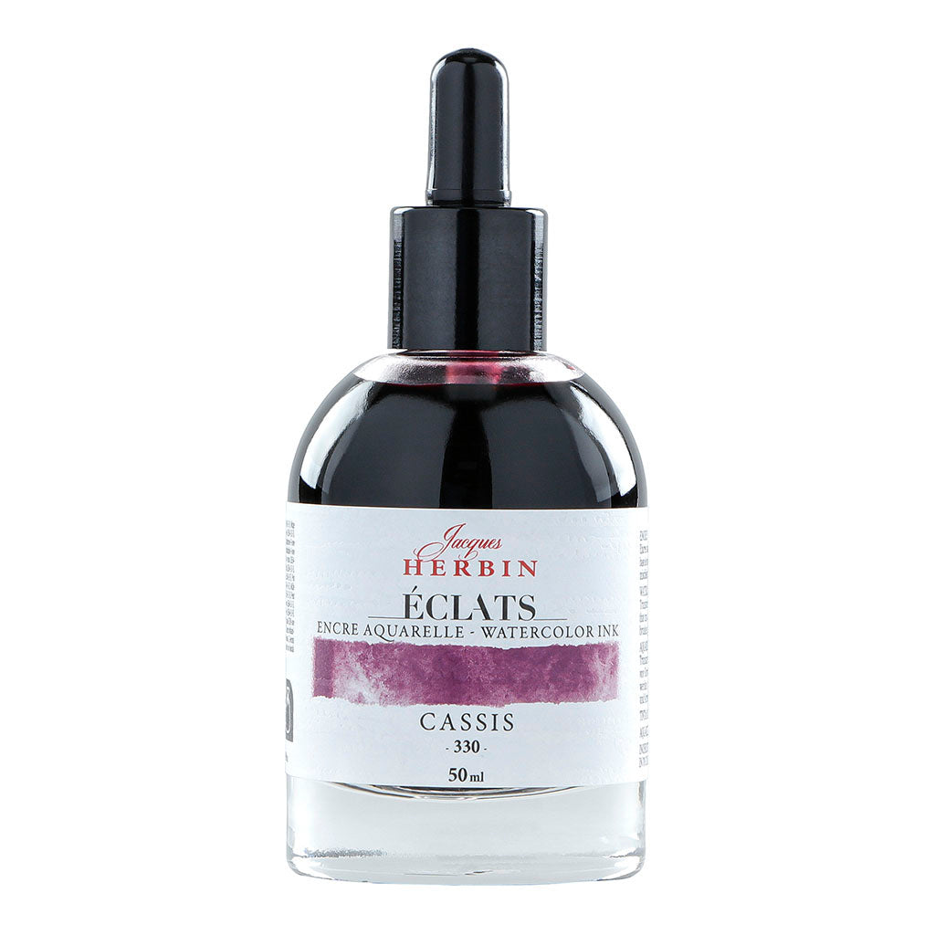 Jacques Herbin Eclats Watercolour Ink 330 Blackcurrant 50ml