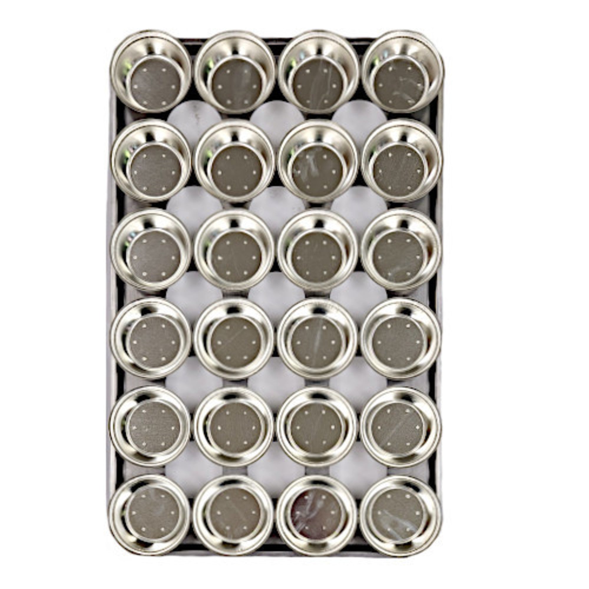 Palletized Pie Tins, (24) Round Mid Deep 113x35mm, Tray size 720x460mm - Cafe Supply