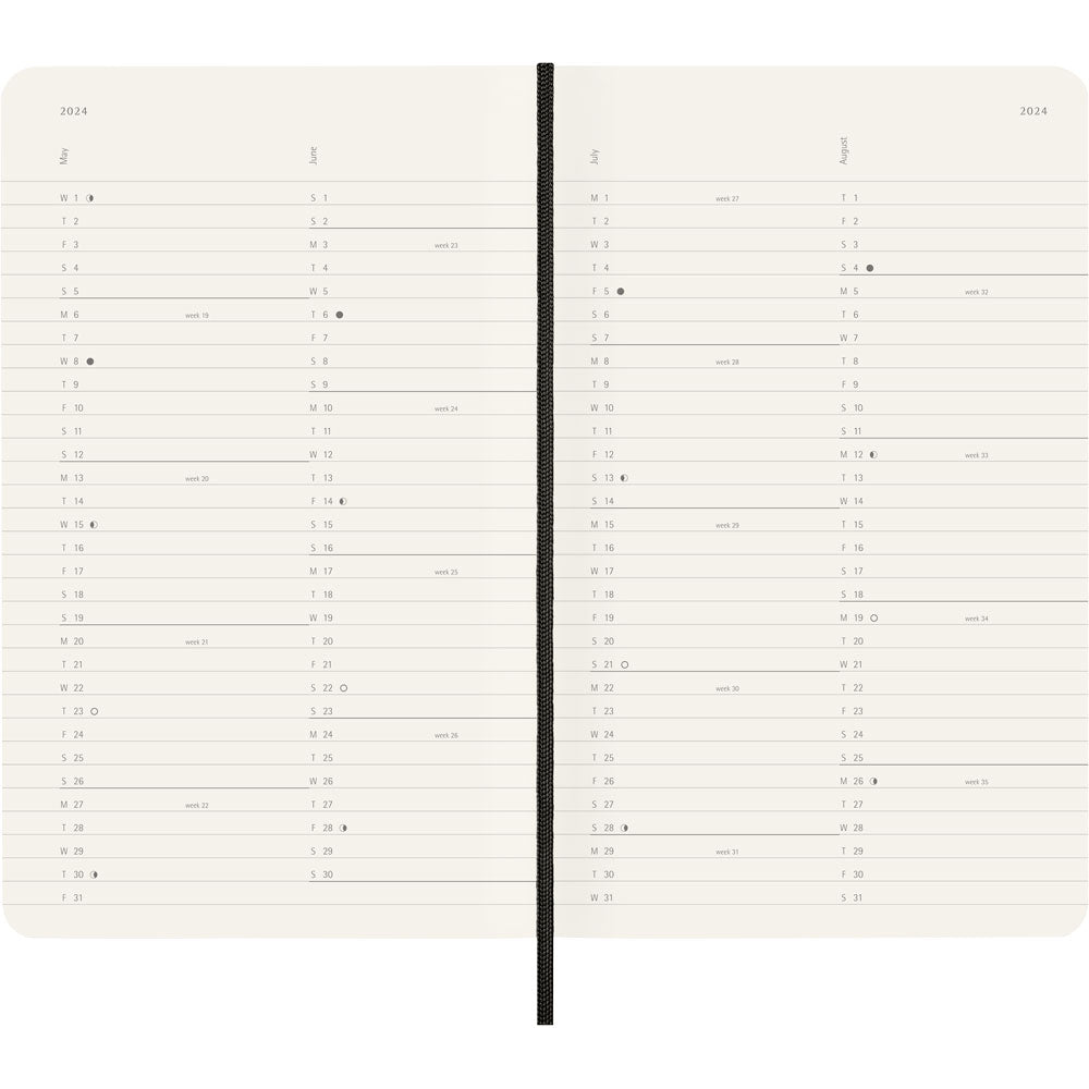 Moleskine Diary 12 Month Monthly SC Large Black