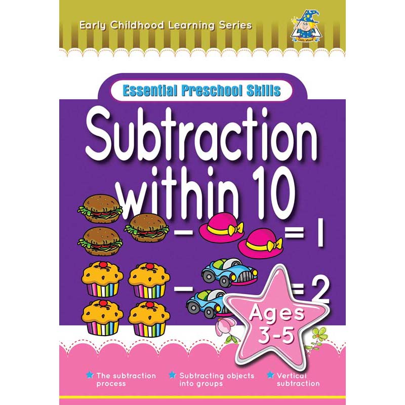 Greenhill Activity Book 3-5yr Subtraction Within 10 - Cafe Supply