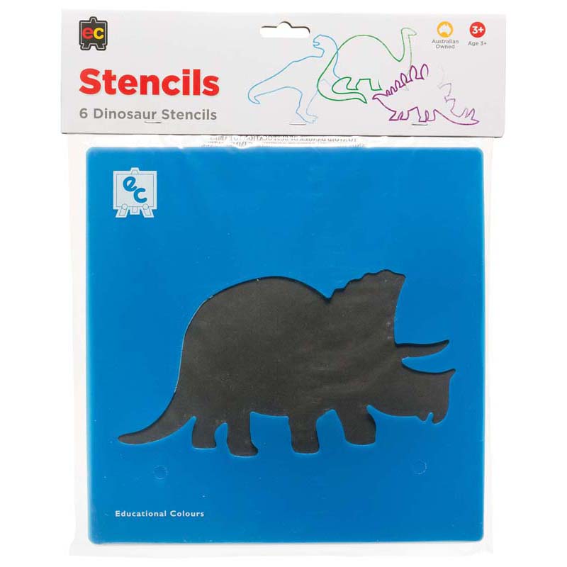 EC Stencil Dino Set Of 6 - Cafe Supply
