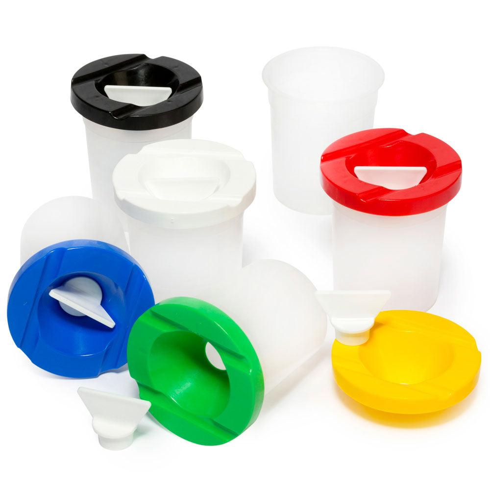 EC No-Spill Paint Pot Assorted Colour (Pot, Lid, Cap) - Cafe Supply