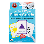 LCBF Write & Wipe Flashcards Colour Shape Number w/Marker - Cafe Supply