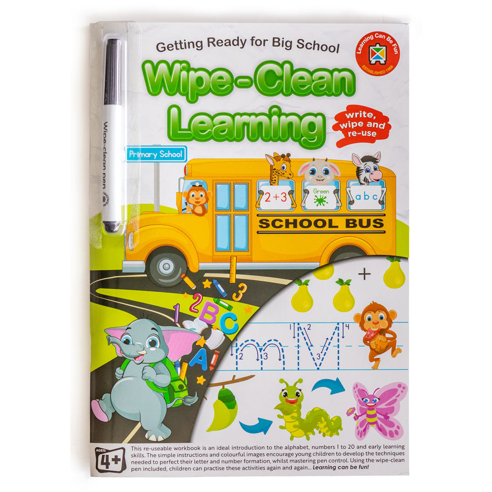 LCBF Wipe Clean Learning Book Get Ready Big School w/Marker - Cafe Supply