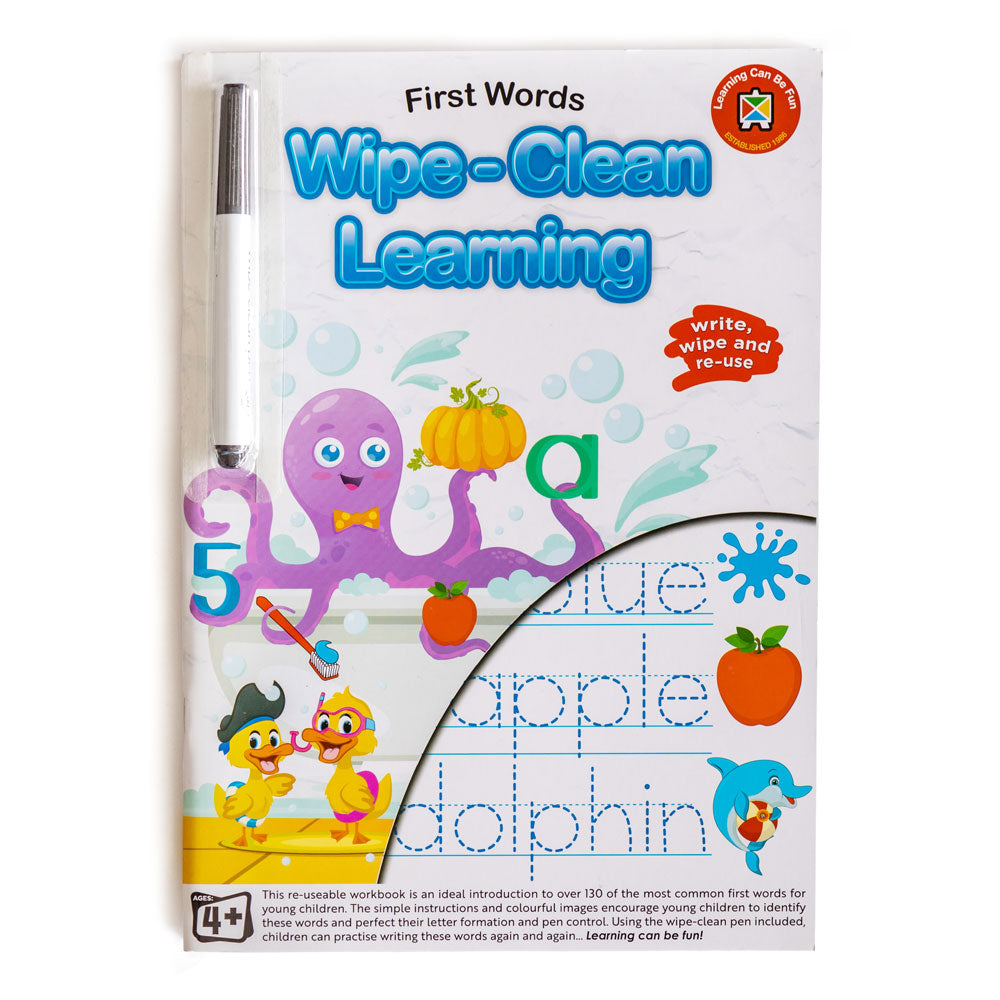 LCBF Wipe Clean Learning Book First Words w/Marker - Cafe Supply