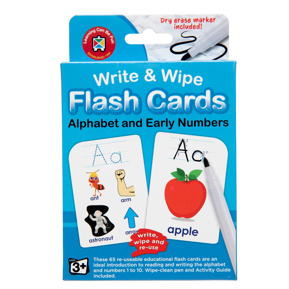 LCBF Write & Wipe Flashcards Alphabet w/Marker - Cafe Supply