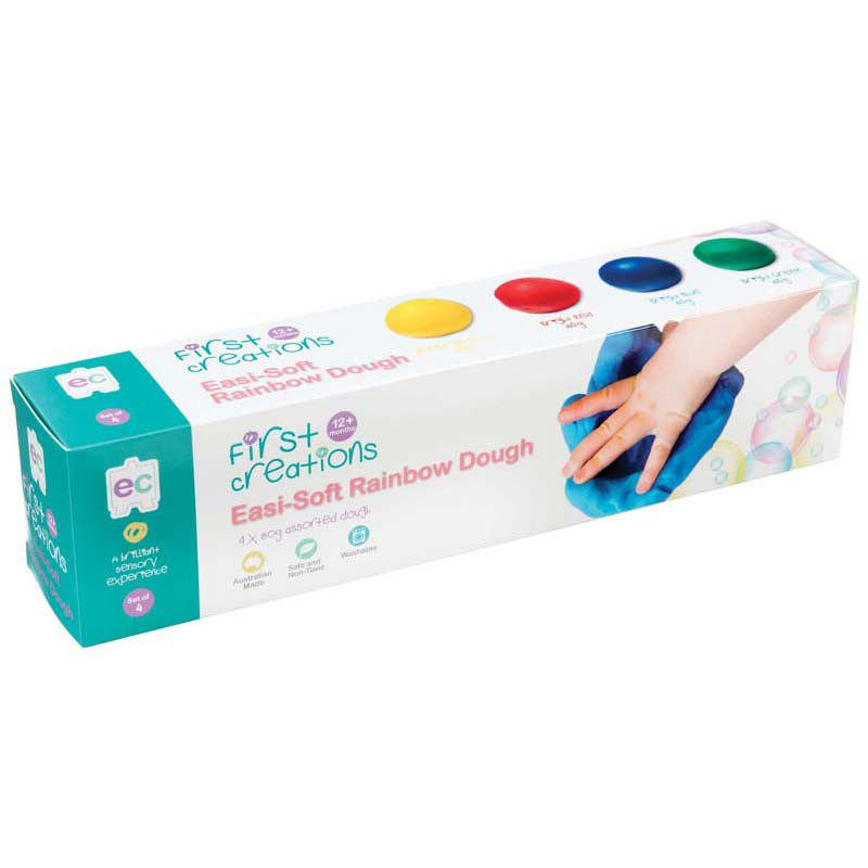 EC First Creations Easi-Soft Rainbow Dough Set 4 - Cafe Supply
