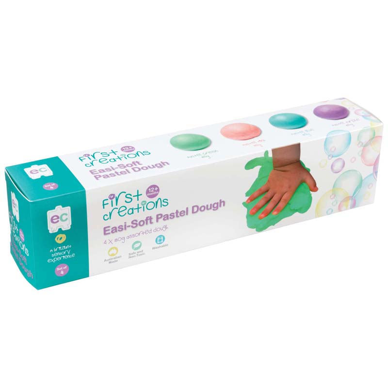 EC First Creations Easi-Soft Pastel Dough Set 4 - Cafe Supply