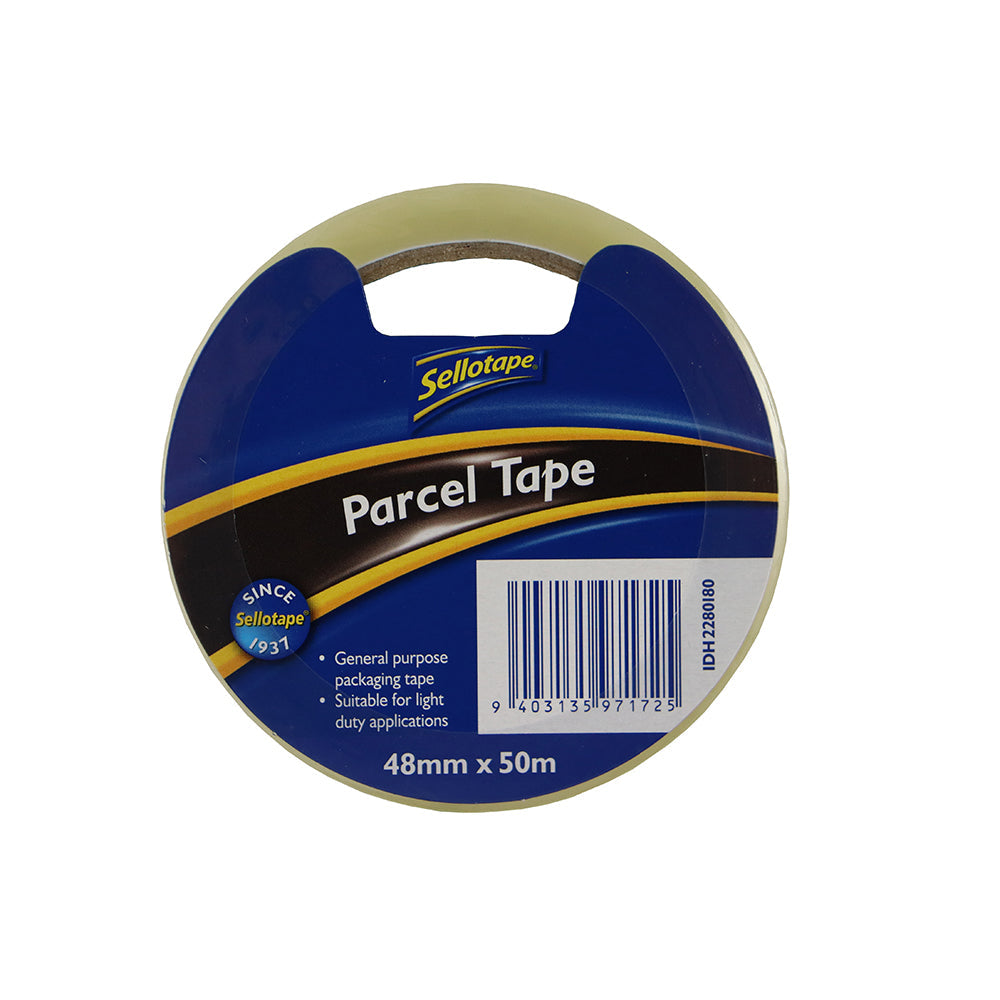 Sellotape Economy Parcel Tape 48mm x 50m Clear - Cafe Supply