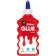 EC Glitter Glue 177ml Red - Cafe Supply