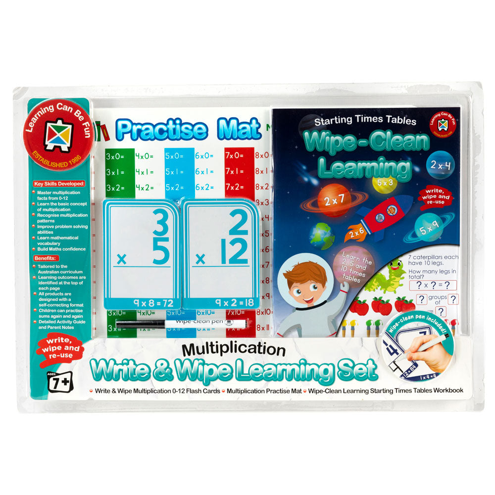 LCBF Write & Wipe Learning Set Multiplication - Cafe Supply