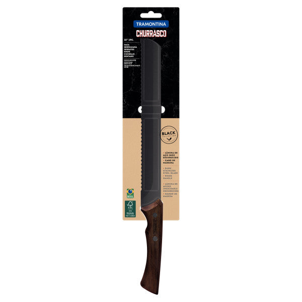 Tramontina Churrasco Black Collection Serrated Knife 10", 25cm