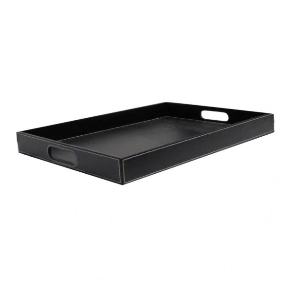 Black Leatherette Tray 500x375x50mm - Cafe Supply