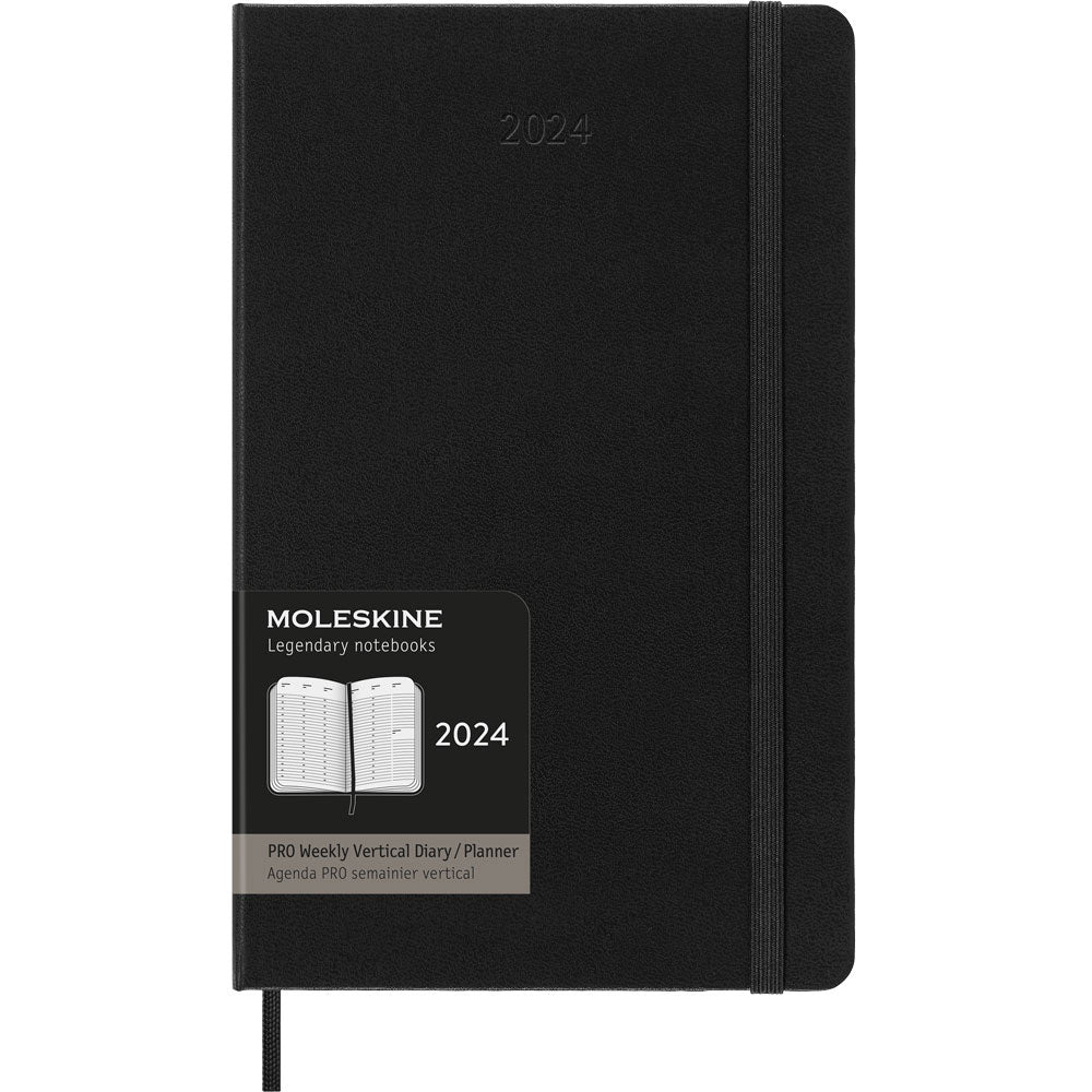 Moleskine Diary 12 Month Professional Weekly Vertical HC Large Black