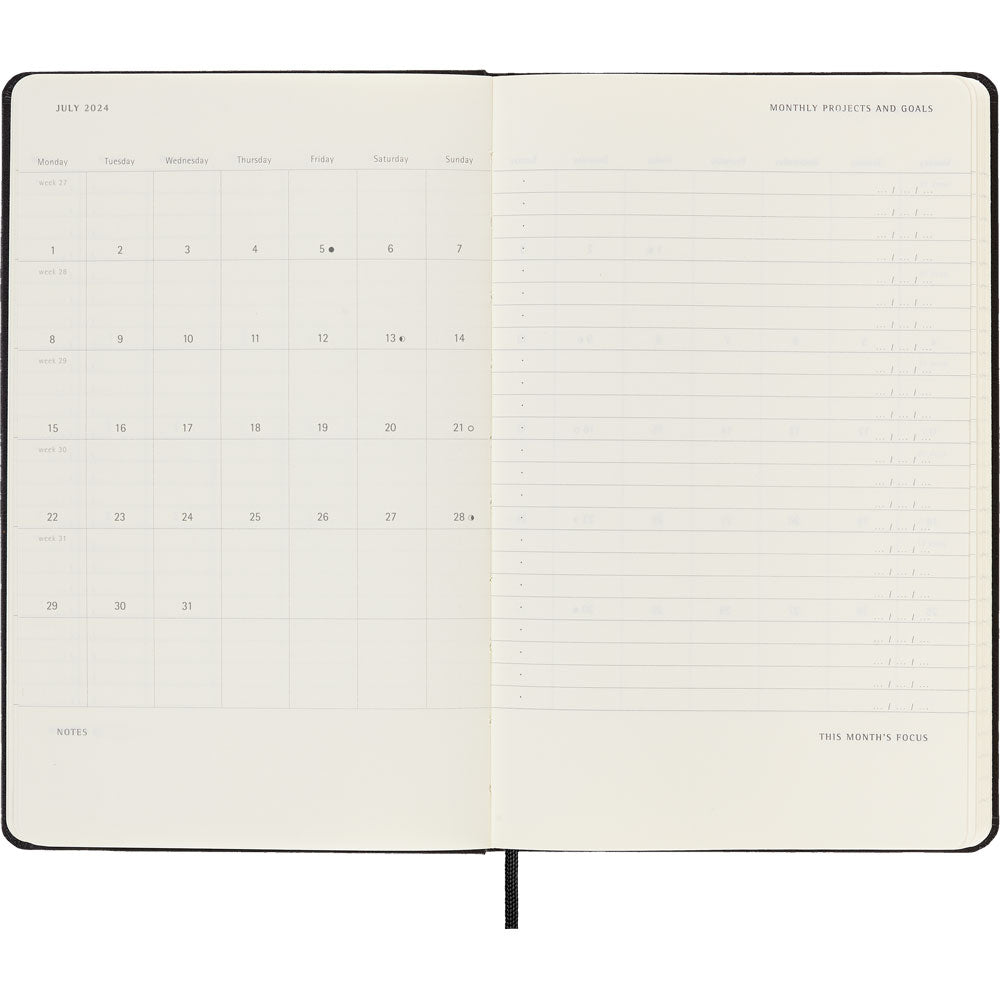 Moleskine Diary 12 Month Professional Weekly Vertical HC Large Black