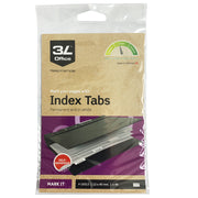 3L Index Tab 40mm White 48 Pack - Cafe Supply