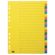 FM Indices A4 A-Z Multi Colour - Cafe Supply