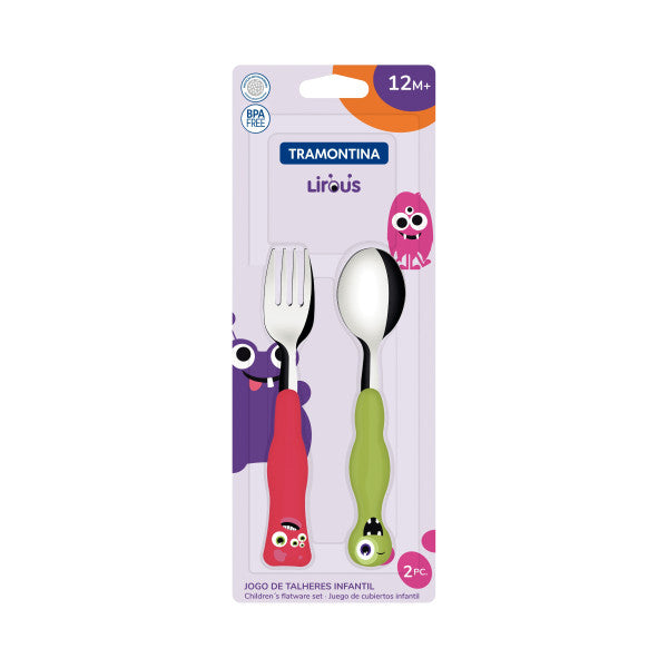 Tramontina Children's Monster Cutlery 2 Piece Set