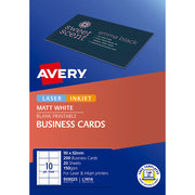 Avery Business Cards L7414-20 20 Inkjet Laser 10up 20 Sheets - Cafe Supply