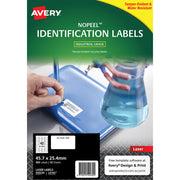 Avery No Peel Label L6145 White 40up 10 Sheets Laser 45.7x25.4mm - Cafe Supply
