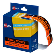 Avery Label Dispenser DMR1964R3 Final Notice 19x64mm 125 Pack - Cafe Supply
