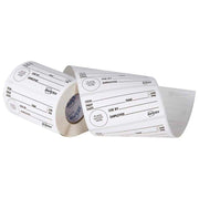 Avery Labels Shelf Life Removable 102x47mm White Black 500 Roll - Cafe Supply