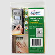 Avery Protect Anti-Microbial Film Permanent Mixed Squares A4 68up 10 Sheets - Cafe Supply