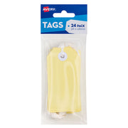 Avery Tag-It Pastel Yellow 24 Pack 48x96mm - Cafe Supply