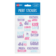 Avery Merit Stickers Samble Font 52 Pack - Cafe Supply