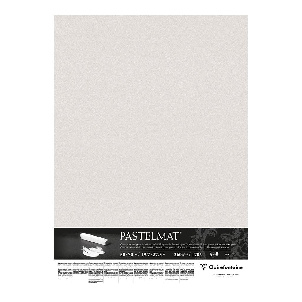 Pastelmat Paper 50x70cm Light Grey, Pack of 5