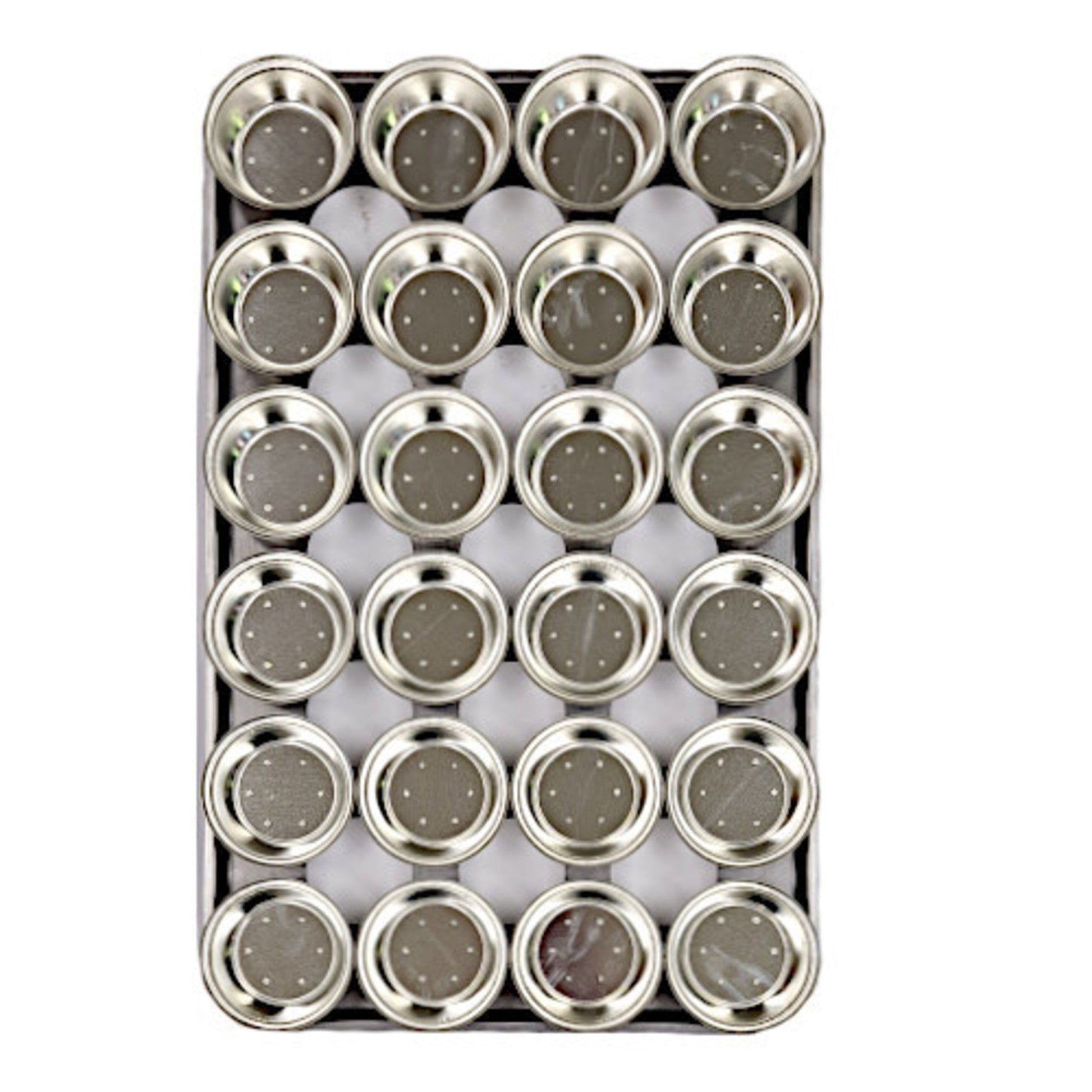 Palletized Pie Tins, (24) Round Very Deep Tins, 113x42mm, Tray size 720x460mm - Cafe Supply