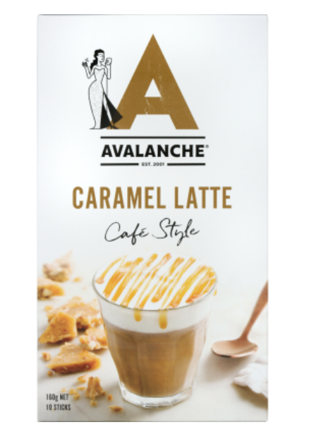 Avalanche Caramel Latte Coffee Sticks 10 x 16g - Cafe Supply