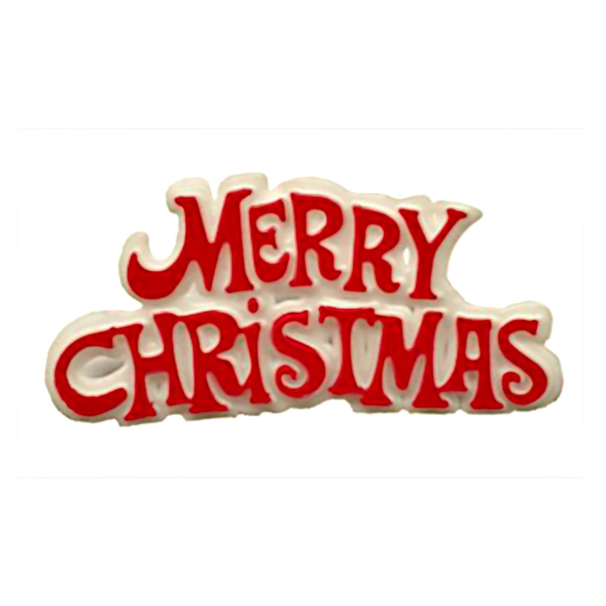 Merry Christmas Red/White, 76mm - Cafe Supply