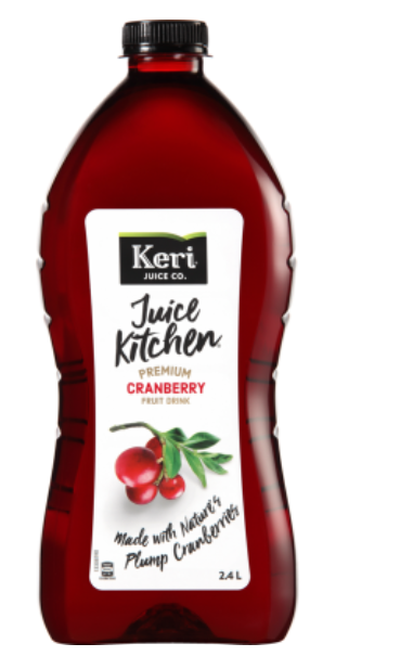 Keri Juice Kitchen Premium Cranberry Fruit Drink 2.4l - Cafe Supply