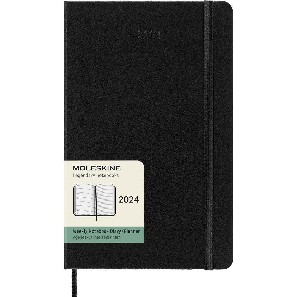 Moleskine Diary 12 Month Weekly + Notes HC Large Black