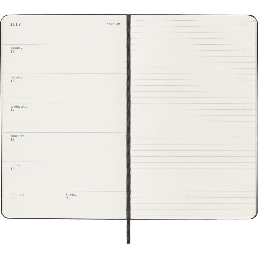 Moleskine Diary 12 Month Weekly + Notes HC Large Black
