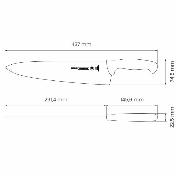Tramontina Professional Master Black Cooks Knife 12", 30cm