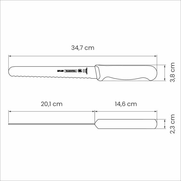 Tramontina Professional Master  Bread/Pastry Knife 8", 20cm