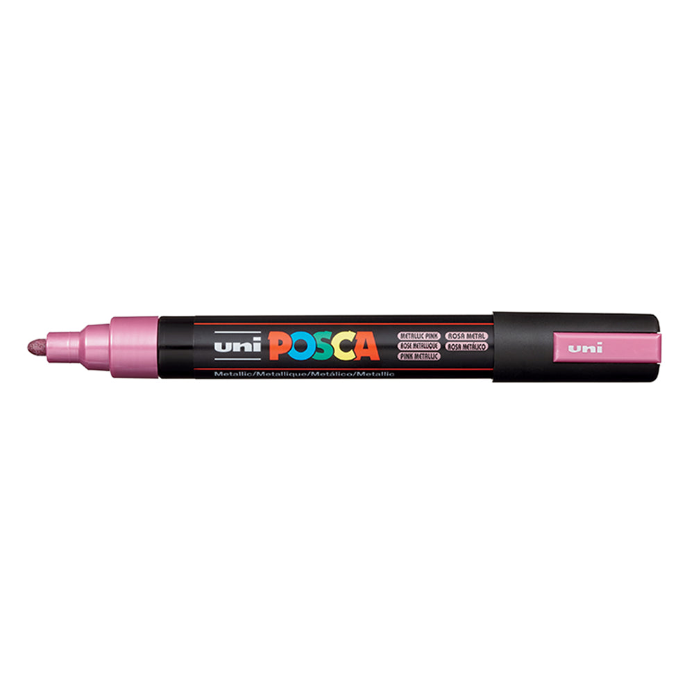 Uni Posca Marker 1.8-2.5mm Med Bullet Metallic Pink PC-5M - Cafe Supply