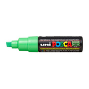 Uni Posca Marker 8.0mm Bold Chisel Fluoro Green PC-8K - Cafe Supply